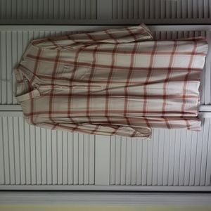 Old Navy Pink Beige and Brown tunic long sleeved shirt dress. XL